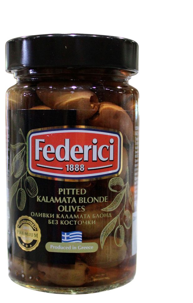 Оливки Federici Каламата блонд без косточки Греция, 300 г