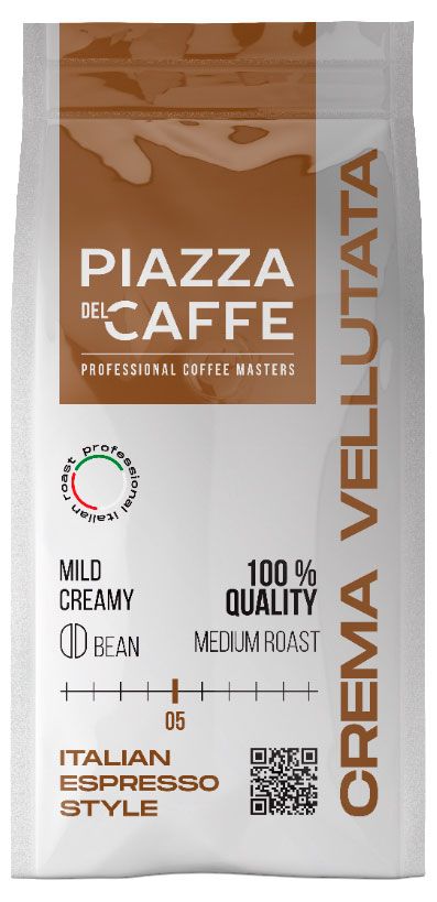 Кофе в зернах Piazza del Caffe Crema Vellutata, 230 г