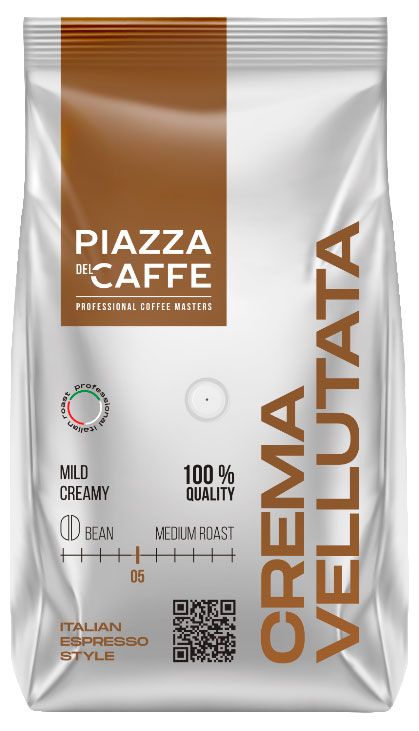 Кофе в зернах Piazza del Caffe Crema Vellutata, 900 г