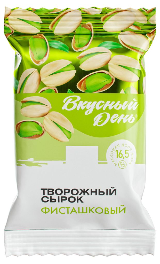 Масса творожная глазированный Вкусный День Сырок фисташковый 16,5% БЗМЖ, 90 г
