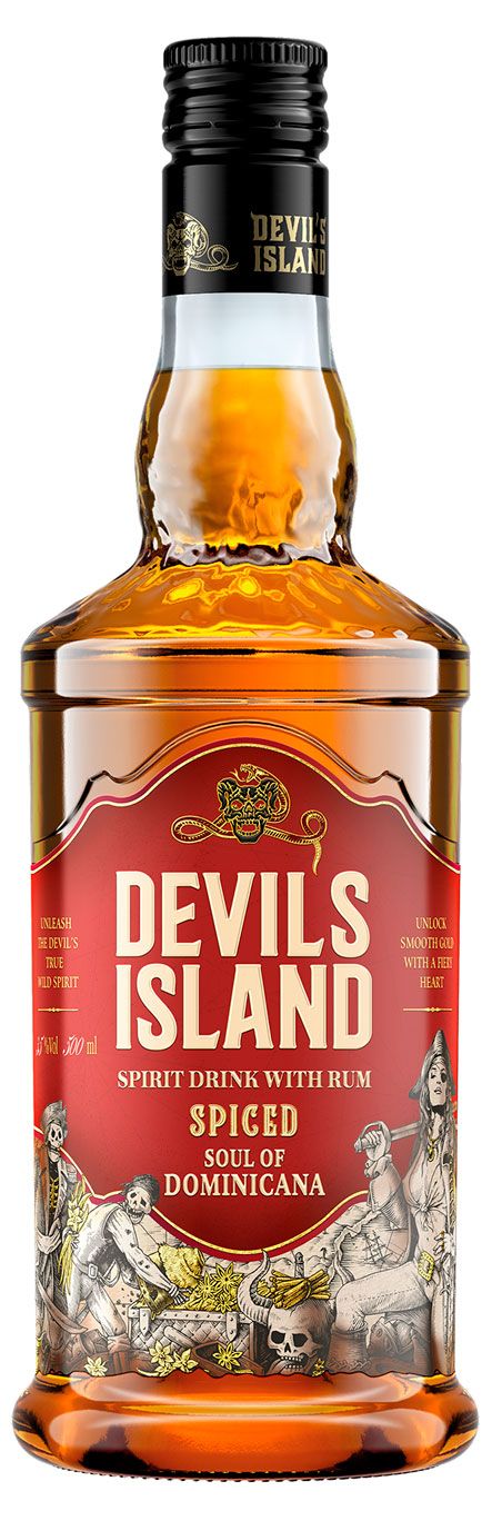 Коктейль на основе рома Devil's Island Spiced Россия, 0,5 л