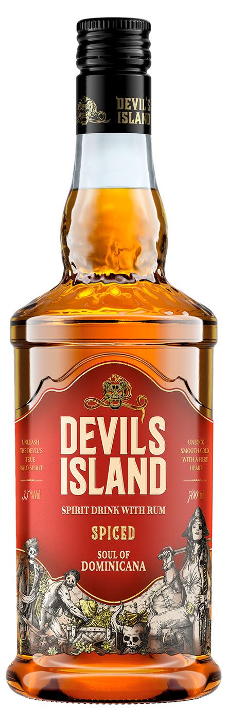 Коктейль на основе рома Devil's Island Spiced Россия, 0,7 л