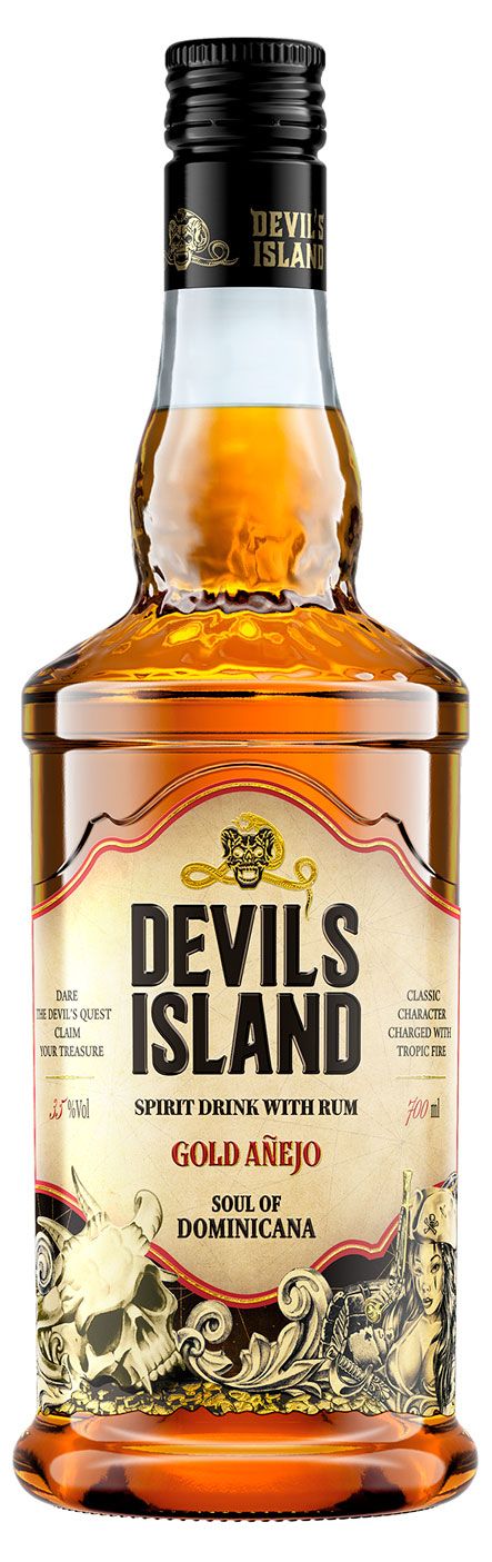 Коктейль на основе рома Devil's Island Gold Anejo Россия, 0,7 л