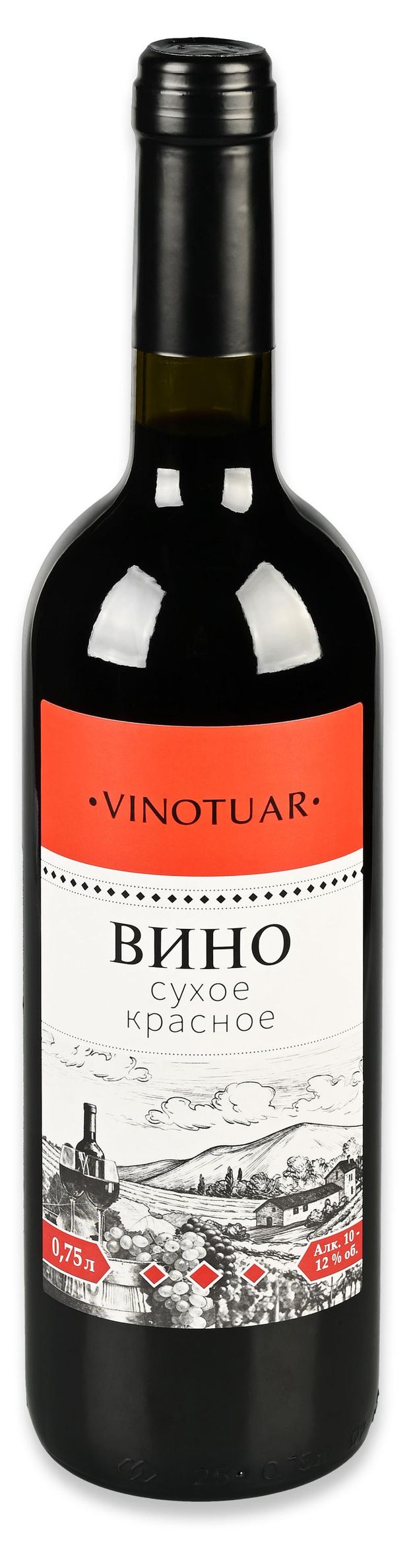 Вино Vinotuar красное сухое Россия, 0,75 л
