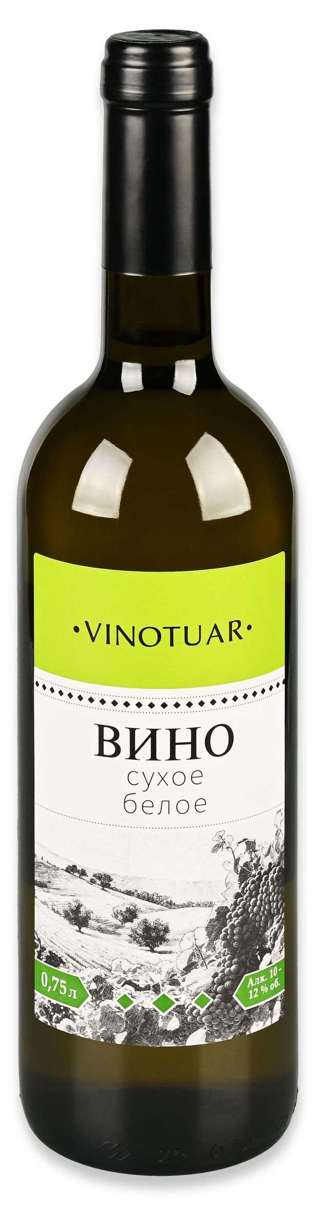Вино Vinotuar белое сухое Россия, 0,75 л