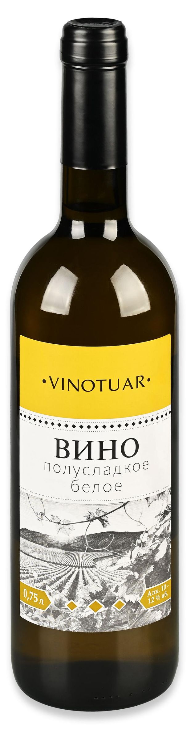 Вино Vinotuar белое полусладкое Россия, 0,75 л