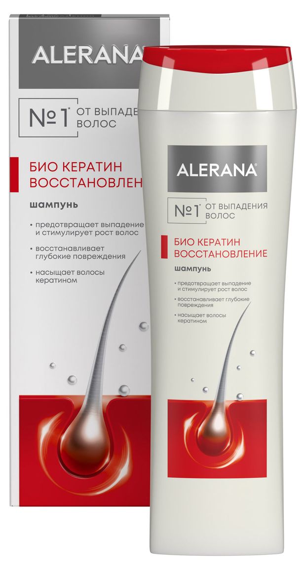 Шампунь для волос Alerana био кератин восстановление, 250 мл