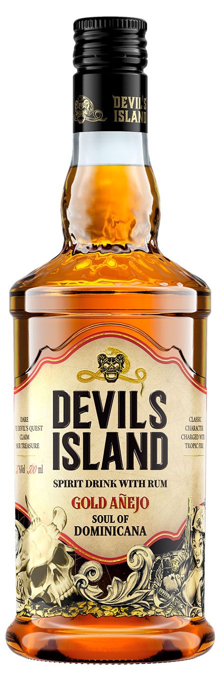 Коктейль на основе рома Devil's Island Gold Anejo Россия, 0,5 л
