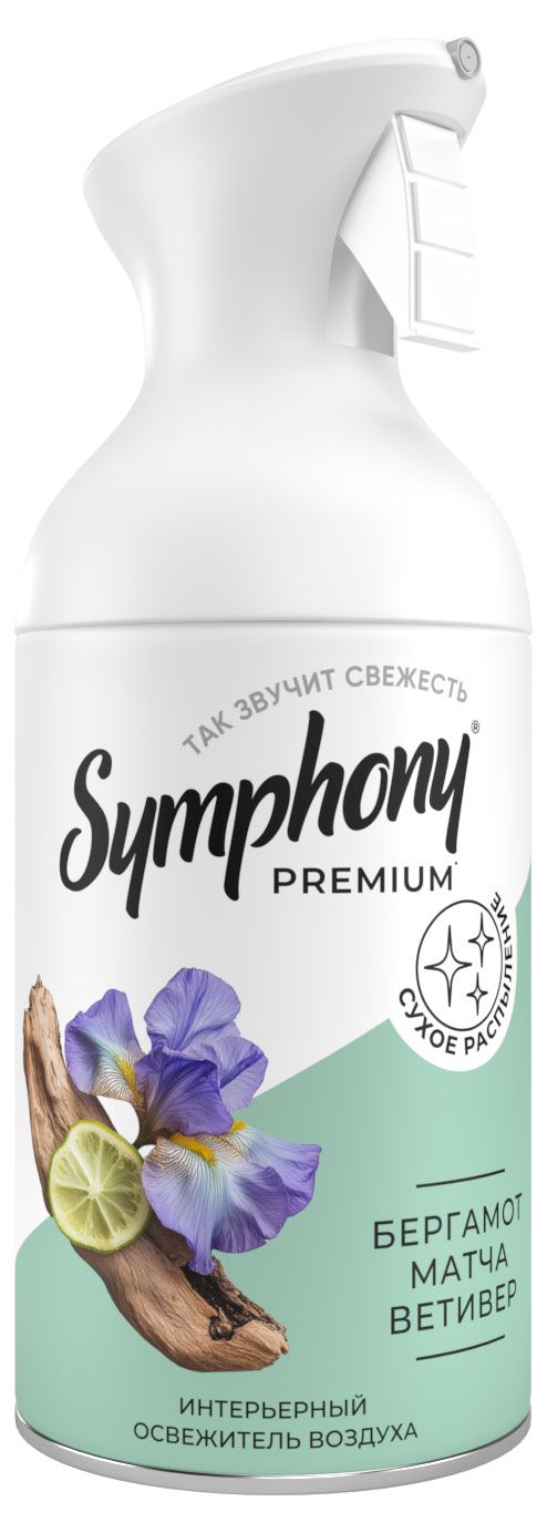 Освежитель воздуха Symphony Premium бергамот матча ветивер, 250 мл