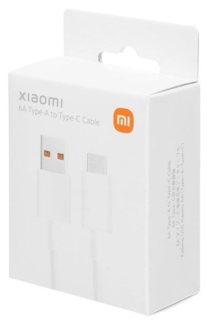 фото Кабель xiaomi 6a type-a to type-c белый, 1 м
