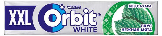 Резинка жевательная Orbit XXL нежная мята без сахара, 19 г