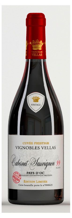 Вино Vignobles Vellas Cabernet Sauvignon красное сухое Франция, 0,75 л