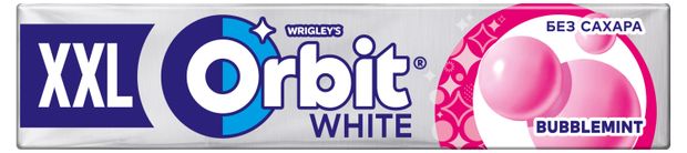 Резинка жевательная Orbit XXL Bubblemint без сахара, 19 г