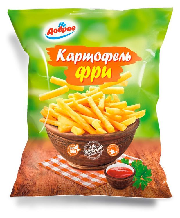 Картофель фри Крымское Лукошко замороженный, 800 г