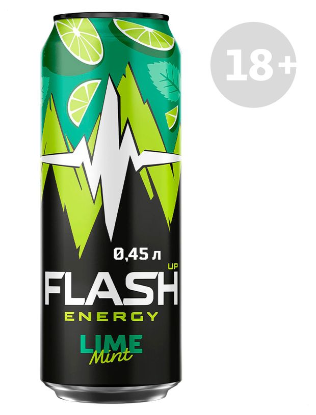 Напиток энергетический Flash Up мятный лайм, 450 мл