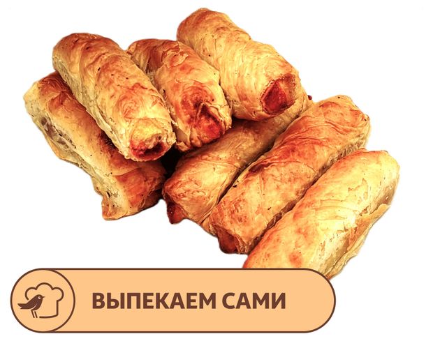 Рулетик АШАН с вишней и ванильным кремом, вес