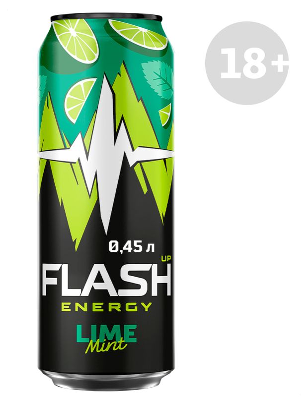 Напиток энергетический Flash Up мятный лайм, 450 мл