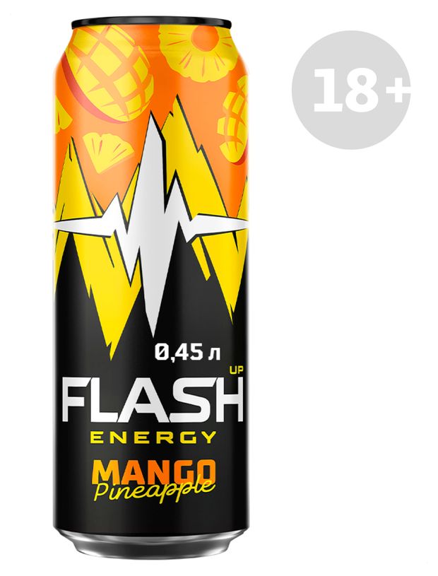 Энергетический напиток Flash Up со вкусом манго и ананаса, 450 мл