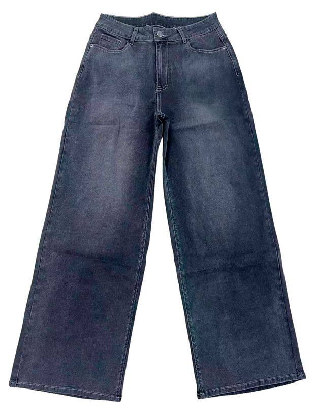 фото Джинсы женские inextenso трубы серо-синие, р. s-2xl