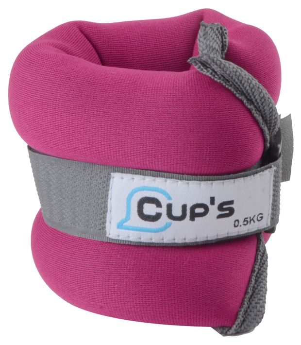 Утяжелитель для занятий фитнесом Cup's темно-розовый 0,5 кг, 27,5х8,5 см