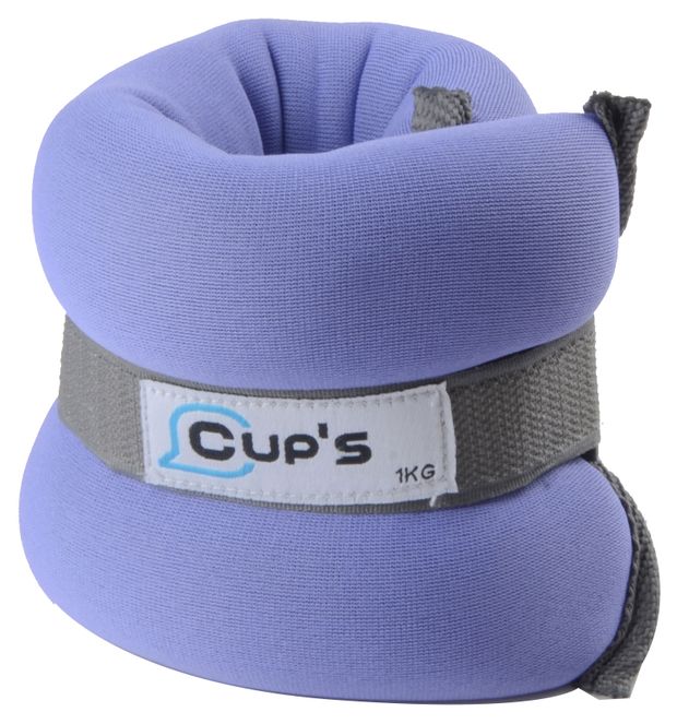 Утяжелитель для занятий фитнесом Cup's фиолетовый 1 кг, 31,5х9 см