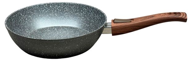 фото Сковорода actuel grey wood из алюминия со съемной ручкой soft-touch, 24 см