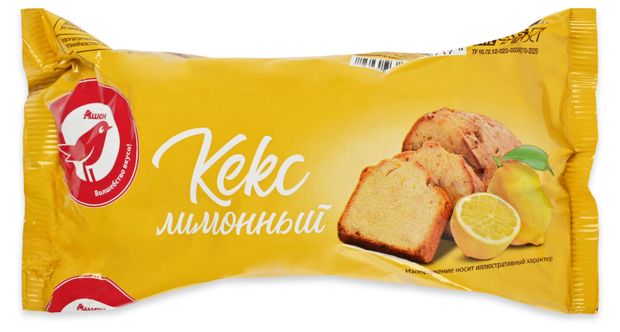 Кекс АШАН Красная птица лимонный, 250 г