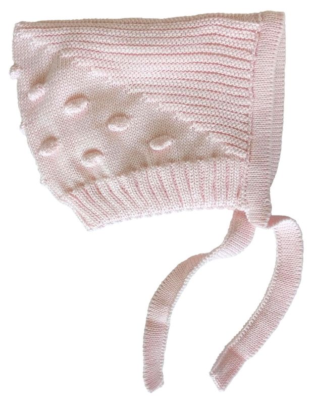 Шапка детская CARIBA с завязками розовая, р 40-42