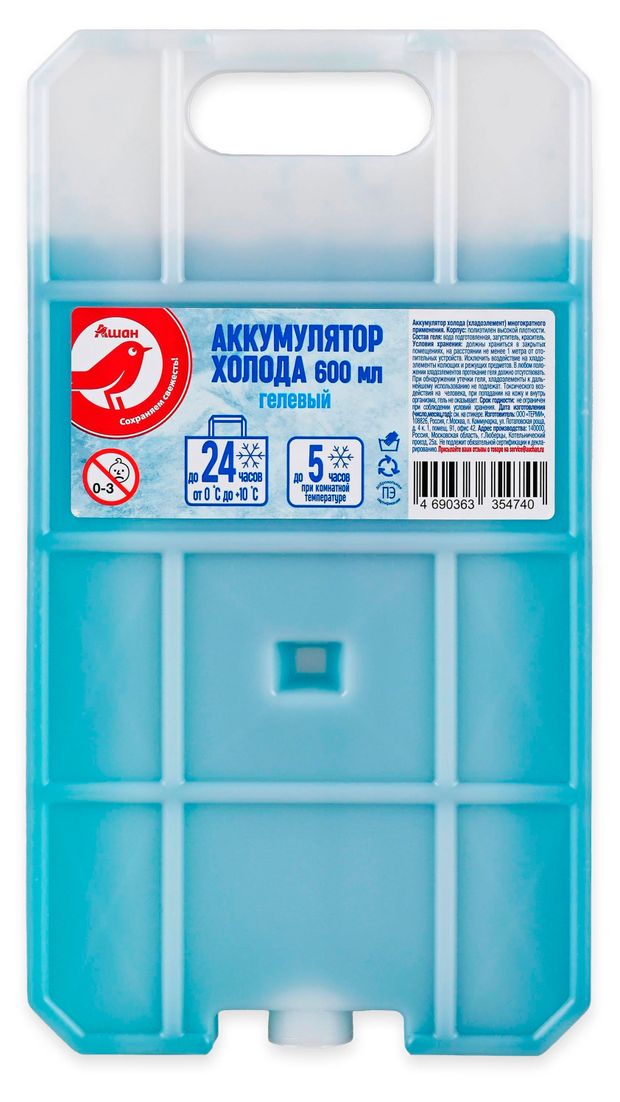 Аккумулятор холода АШАН Красная птица, 600 мл