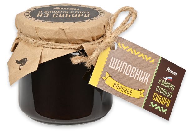 Варенье АШАН Красная птица из шиповника, 240 г