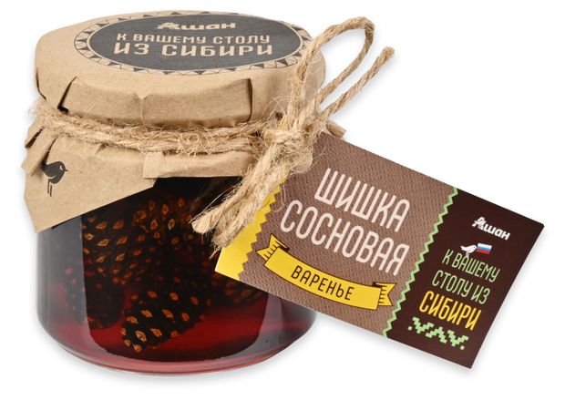 Варенье АШАН Красная птица из сосновых шишек, 240 г