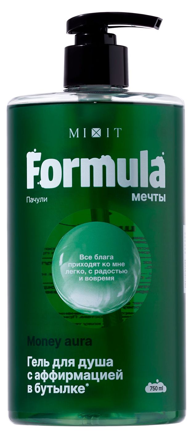 Гель для душа Mixit Formula мечты Money Aura пачули, 750 мл