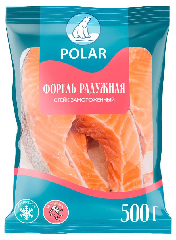 Форель радужная замороженная POLAR стейки, 500 г