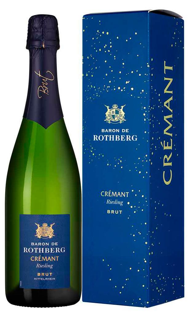 Игристое вино Baron de Rothberg Riesling Cremant Mittelrhein белое брют Германия, 0,75 л