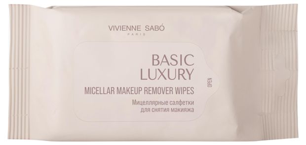 Салфетки мицелярные для снятия макияжа Vivienne Sabo Basic Luxury Китай, 20 шт
