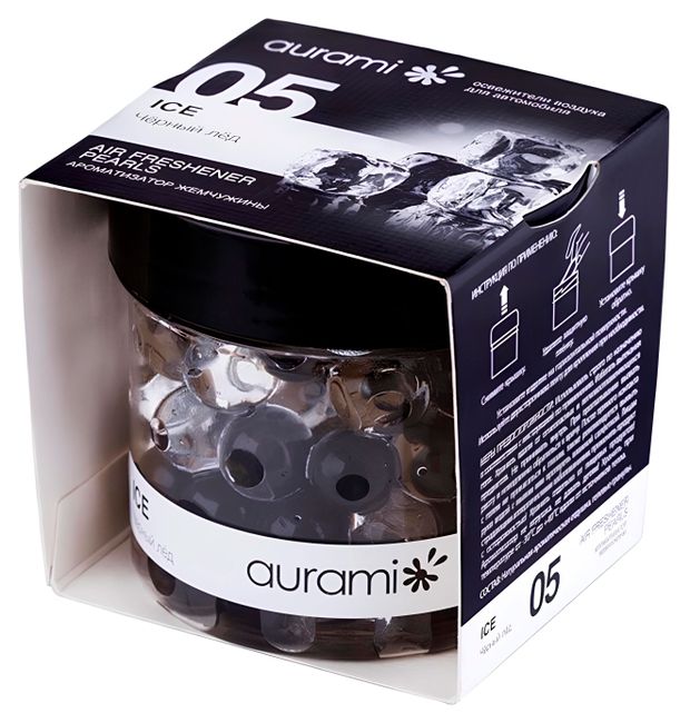 Ароматизатор автомобильный Aurami Черный лед в жемчужинах, 100 г
