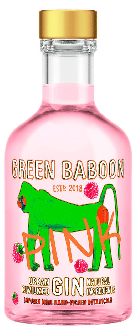 Джин Green Baboon Пинк Россия, 0,25 л