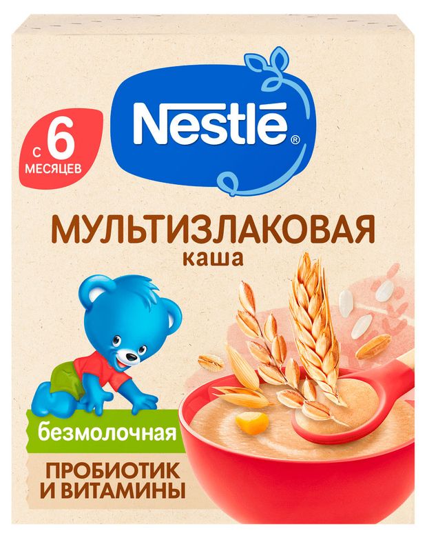 Каша безмолочная детская Nestle мультизлаковая с 6 мес., 200 г