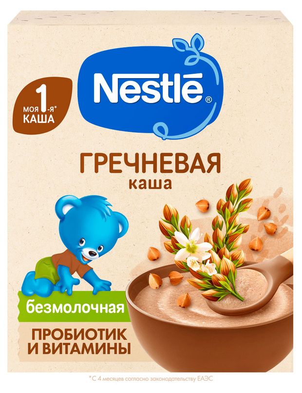 Каша безмолочная детская Nestle гречневая с 4 мес., 200 г