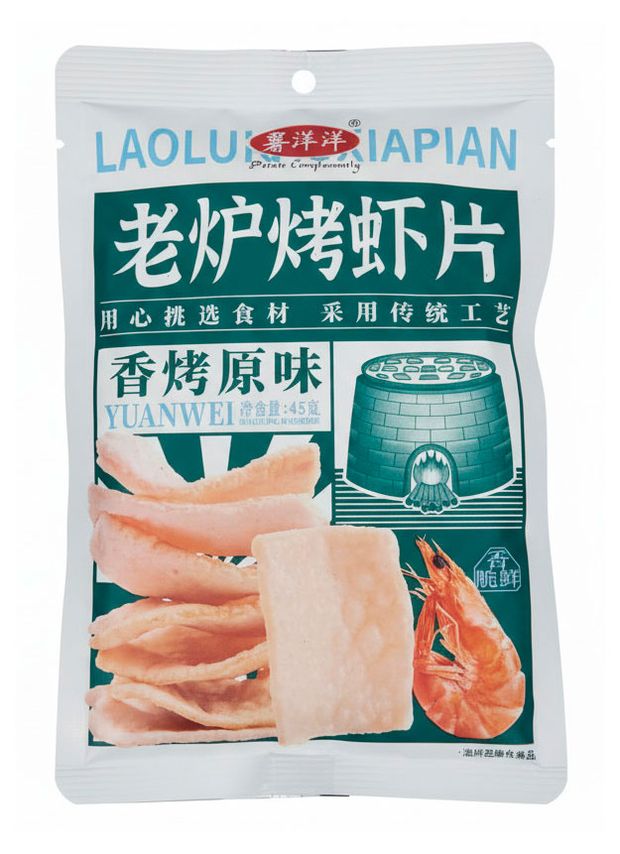 Чипсы хлопья Potato Complacenetly со вкусом креветок Китай, 38 г
