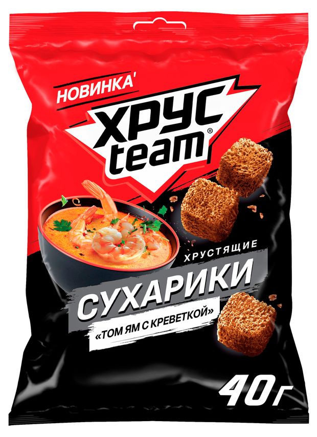Сухарики Хрусteam Том-Ям с креветкой, 40 г