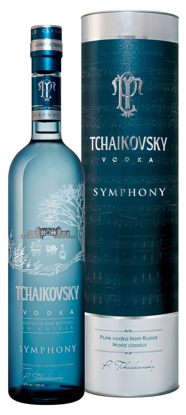 Водка Чайковский Симфония в тубусе Россия, 0,7 л