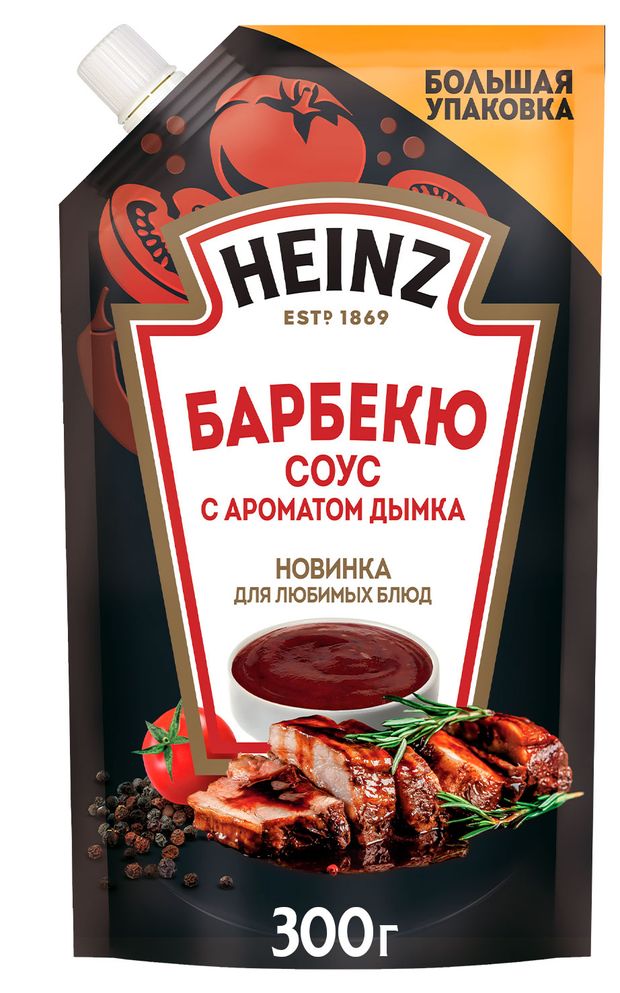 Соус томатный Heinz Барбекю с ароматом дымка, 300 г