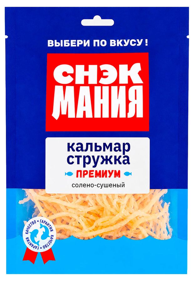 Кальмар солено-сушеный СнэкМания Премиум стру...