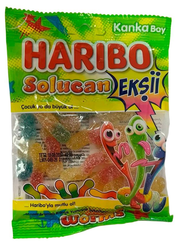 Мармелад желейный Haribo Кислые Черви Турция, 70 г