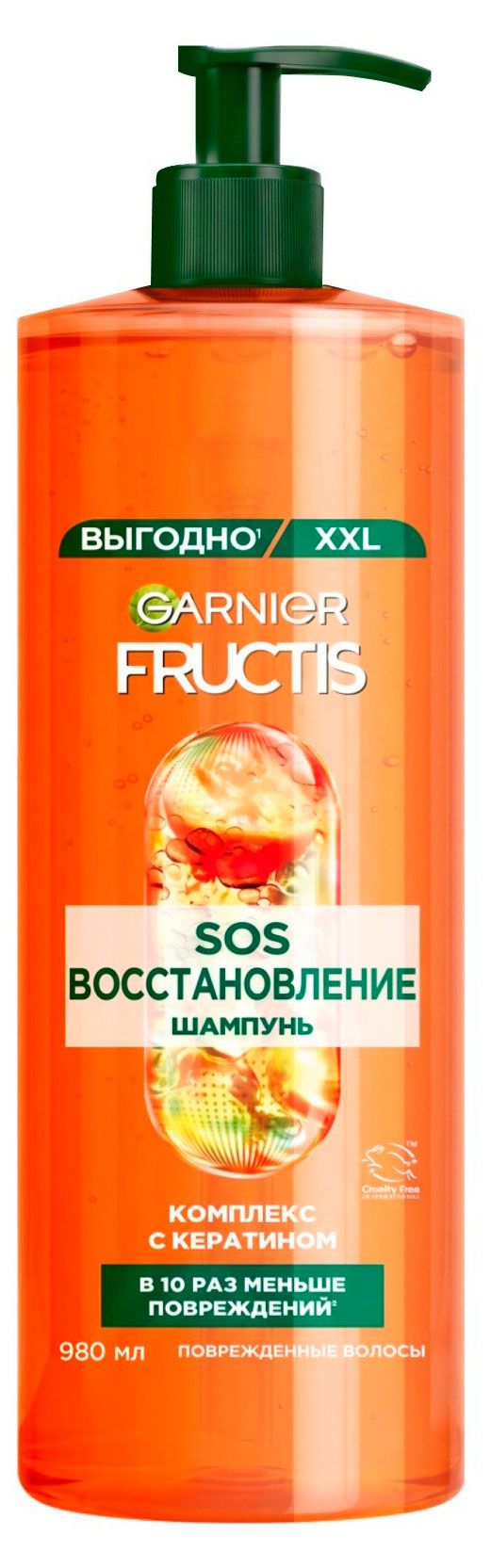 Шампунь для волос Garnier Fructis SOS Восстановление, 980 мл