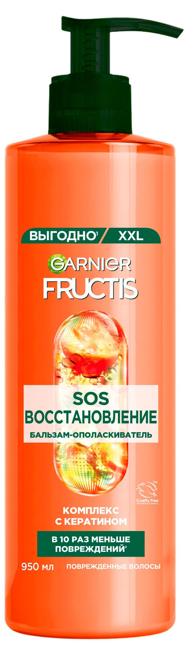 фото Бальзам для волос garnier fructis sos восстановление, 950 мл