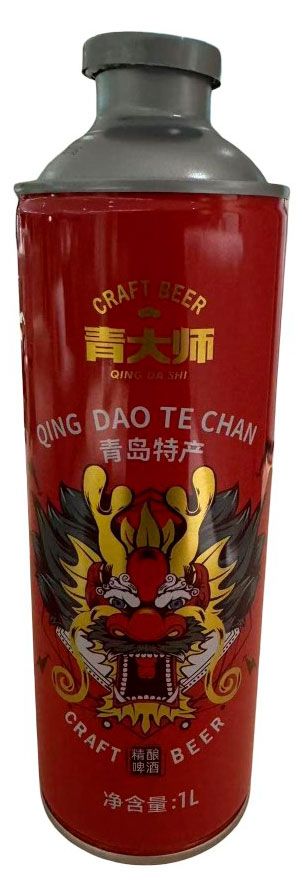 Пиво светлое Qing Da Shi нефильтрованное Китай, 1 л