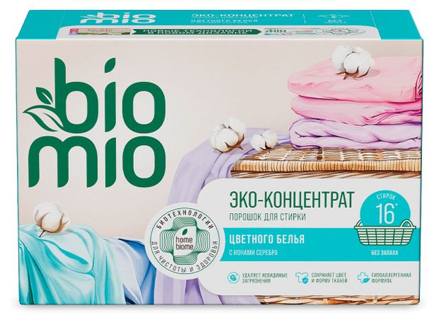 Порошок для стирки цветного белья BioMio, 500 г