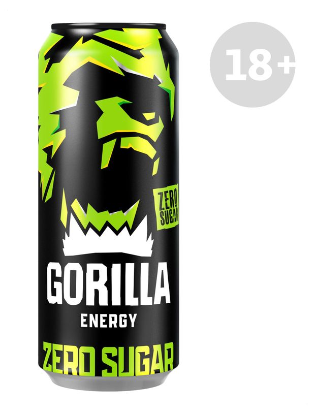 Напиток энергетический Gorilla Zero, 450 мл